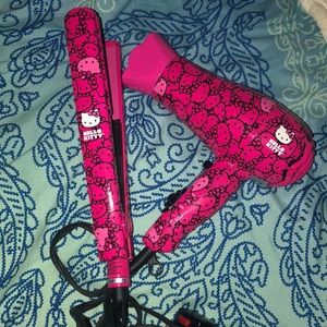 Brand new HELLO KITTY blow dryer and straightener